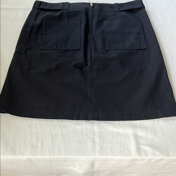 A.P.C. Navy A-Line Mini Skirt with Tie Front - Picture 5 of 5